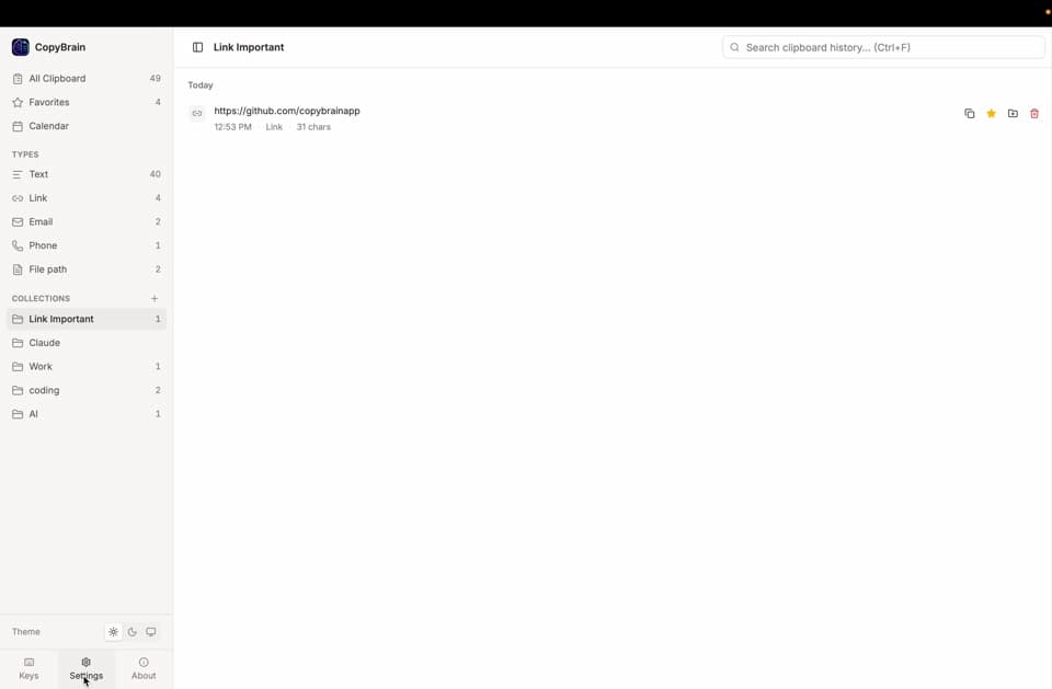 CopyBrain — Your Second Brain for Everything You Copy (Demo)